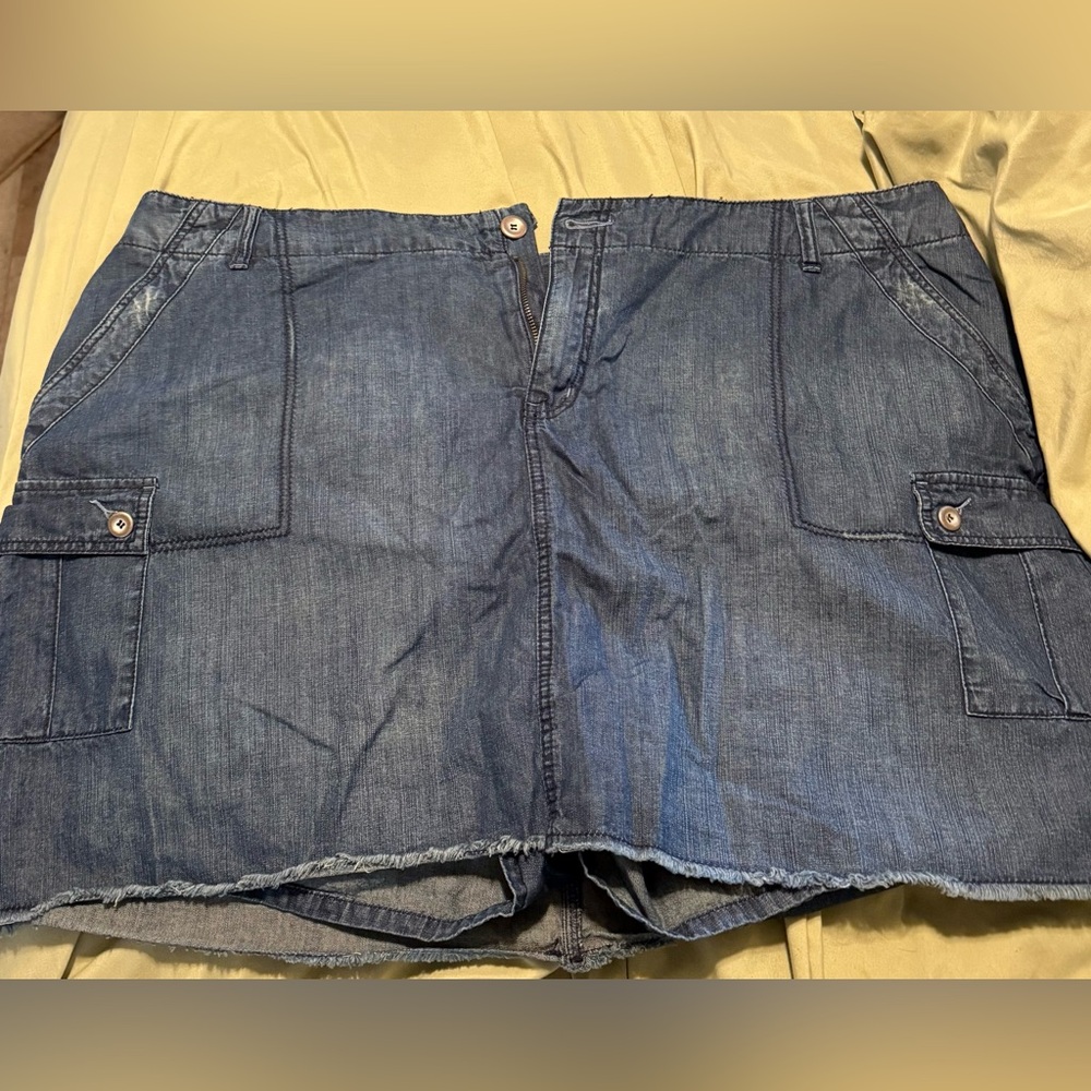 Lane Bryant Blue Cotton Skort